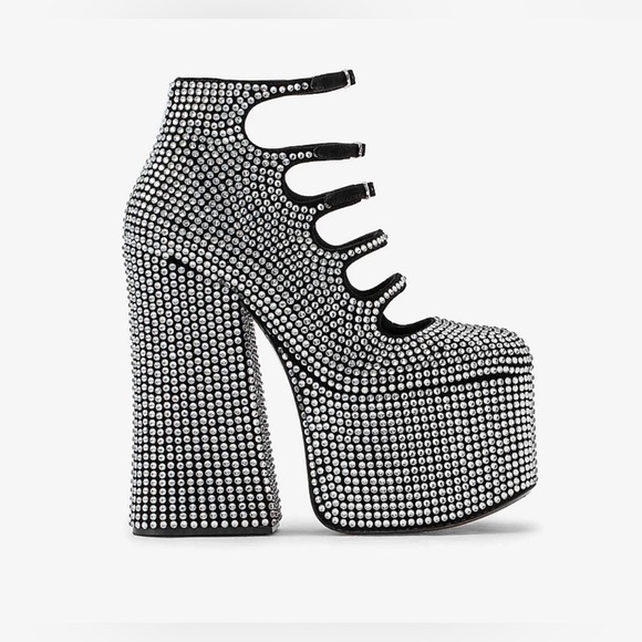 $650 MRSP | Marc Jacobs - The Rhinestone Kiki Ankle Boot | Black/Crystal | EU 40 - Picture 3 of 12